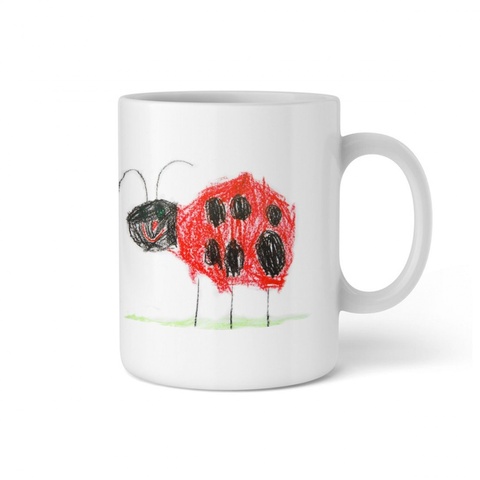 dessin enfant peint sur tasse